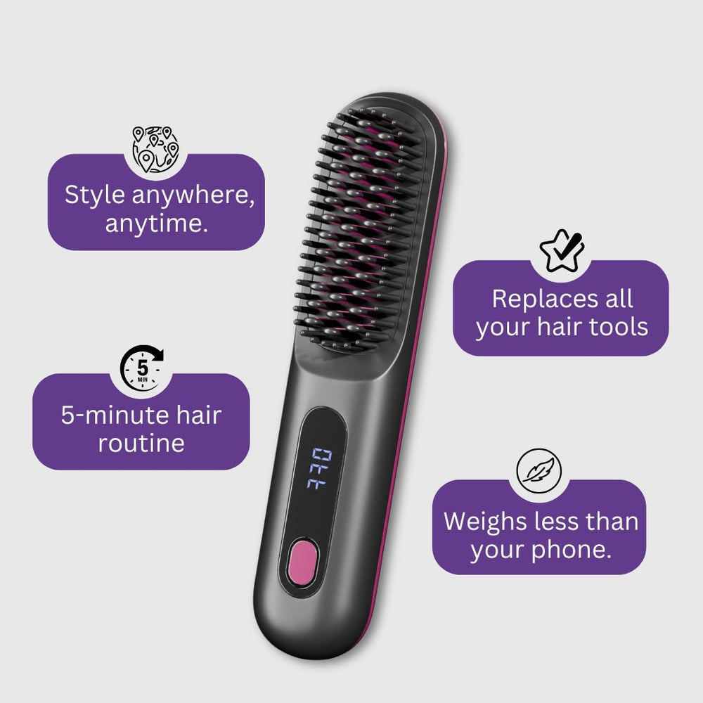 Numoia Portable Straightener Brush - GoBrush PRO